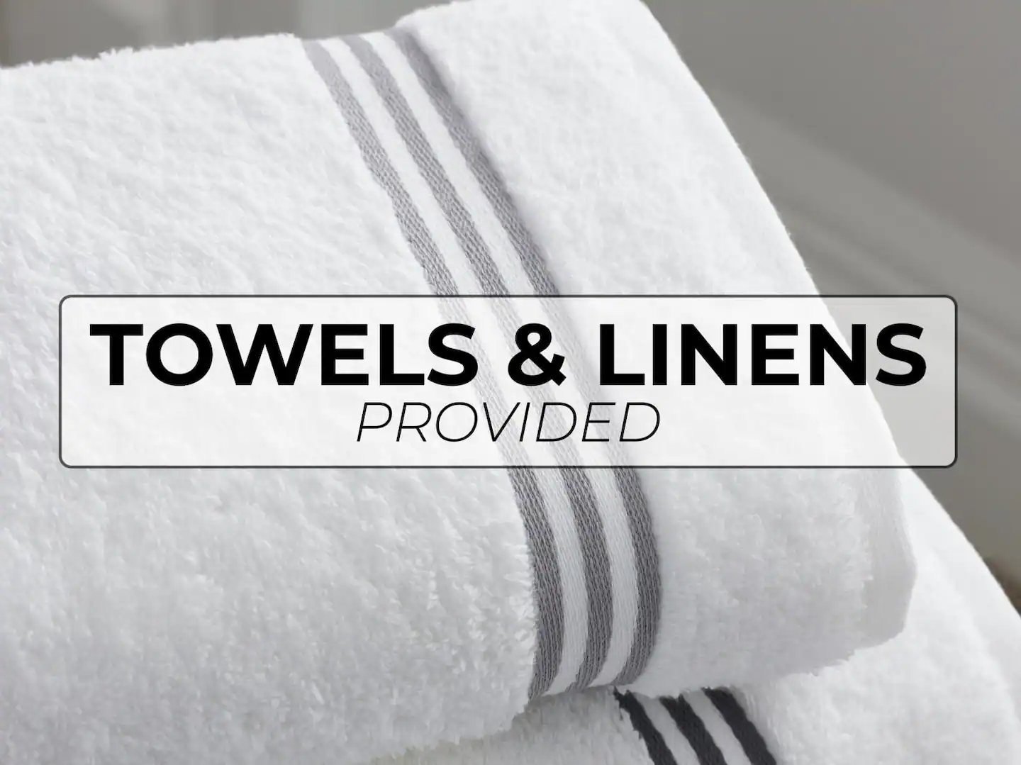 Closeup of white hotel towels